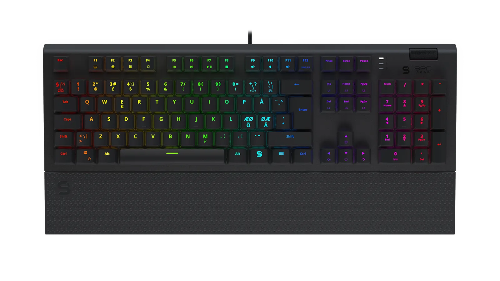 SilentiumPC GK650K Kailh Blue RGB Nordic - gaming keyboard