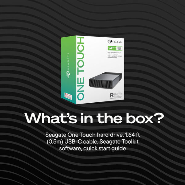 Seagate One Touch STNB24000400 24TB External SSD with USB-C, Gray
