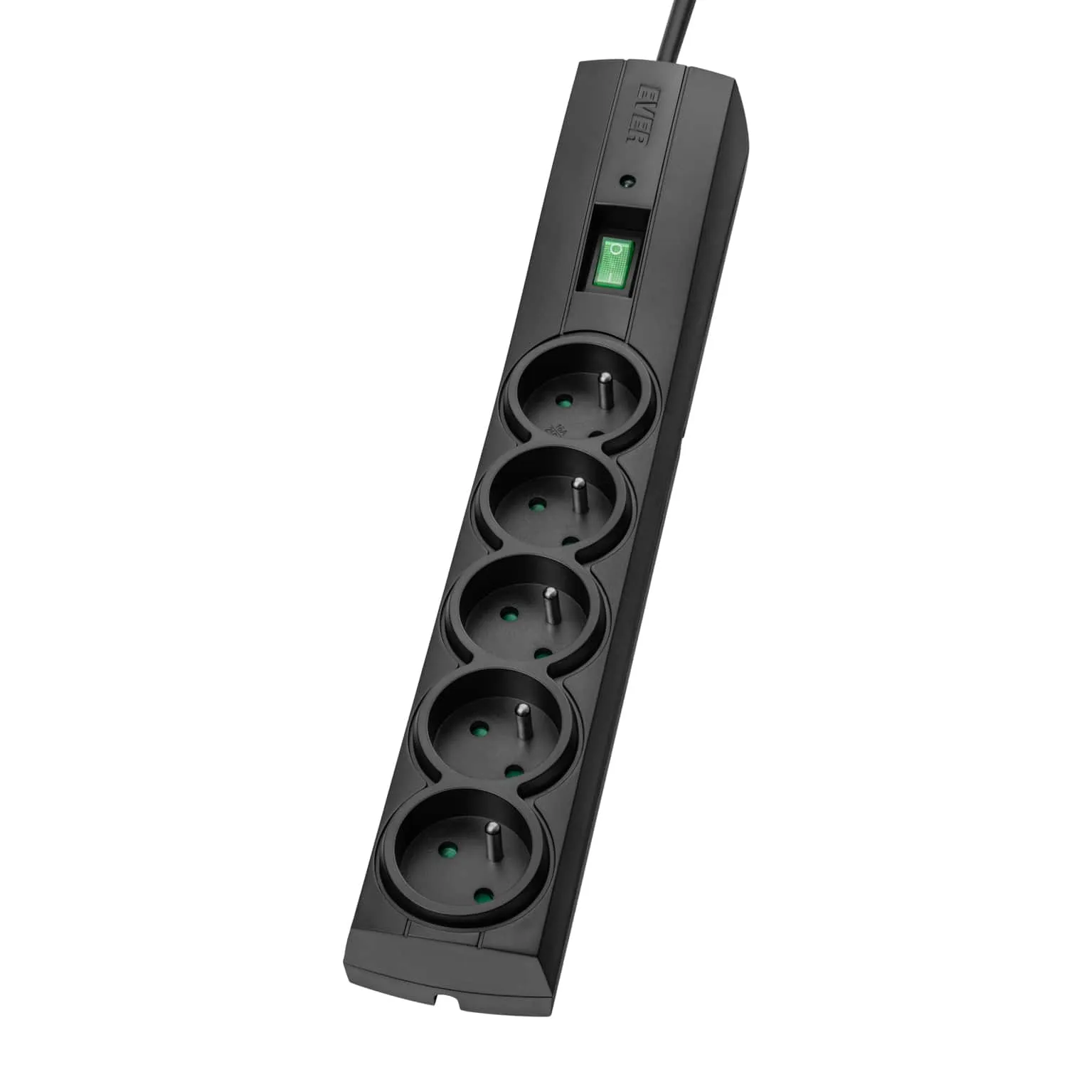EVER Classic - Surge protector power strip, black
