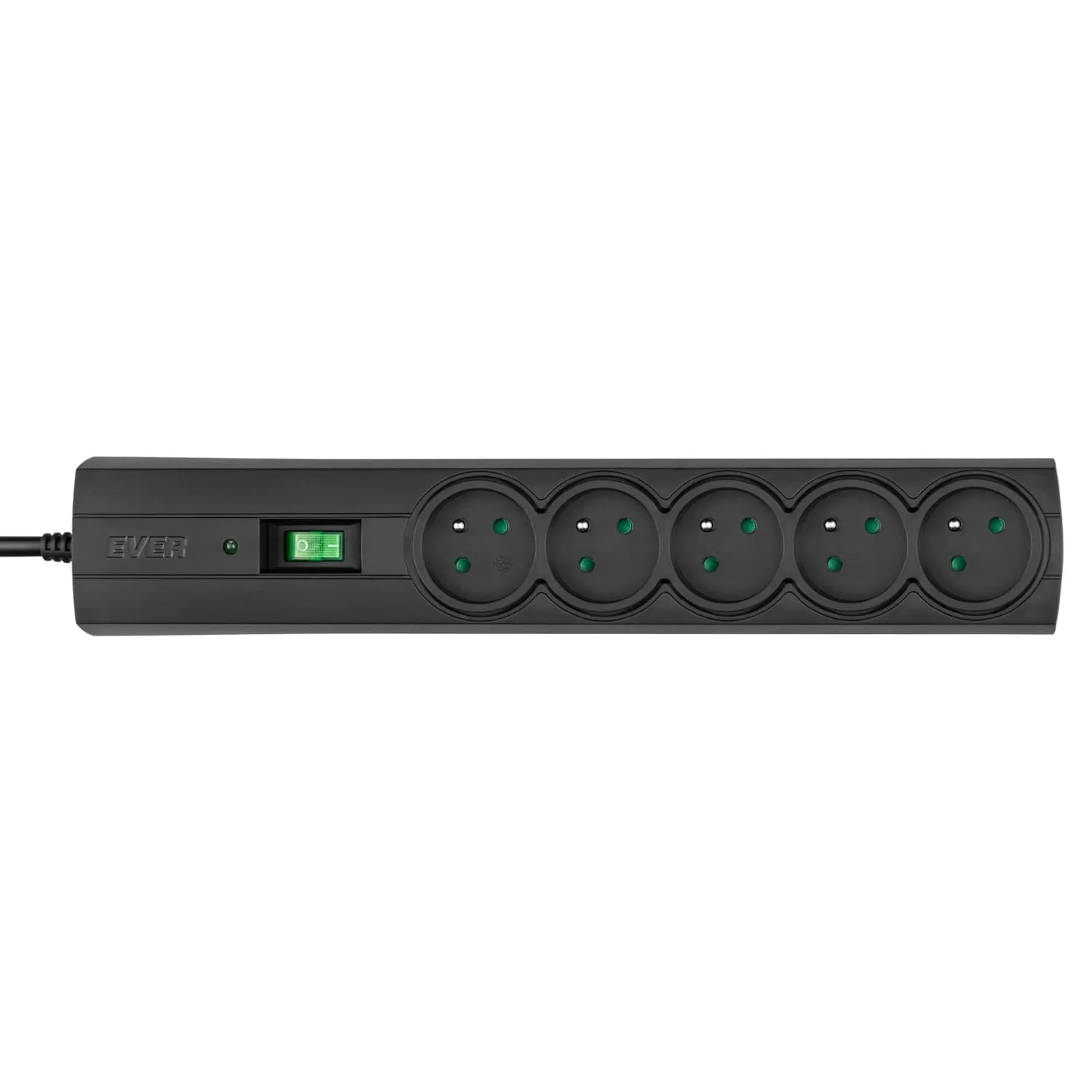 EVER Classic - Surge protector power strip, black