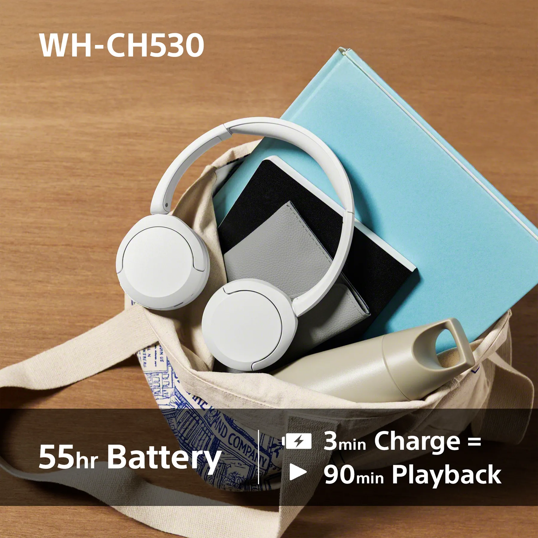 Sony WH-CH530 Wireless On-ear Headphones, Black