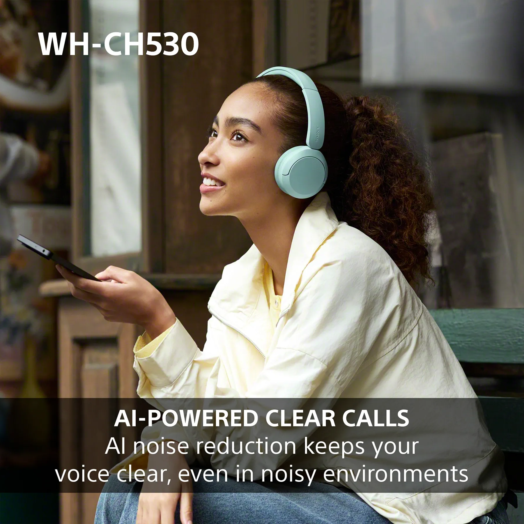 Sony WH-CH530 Wireless On-ear Headphones, Black