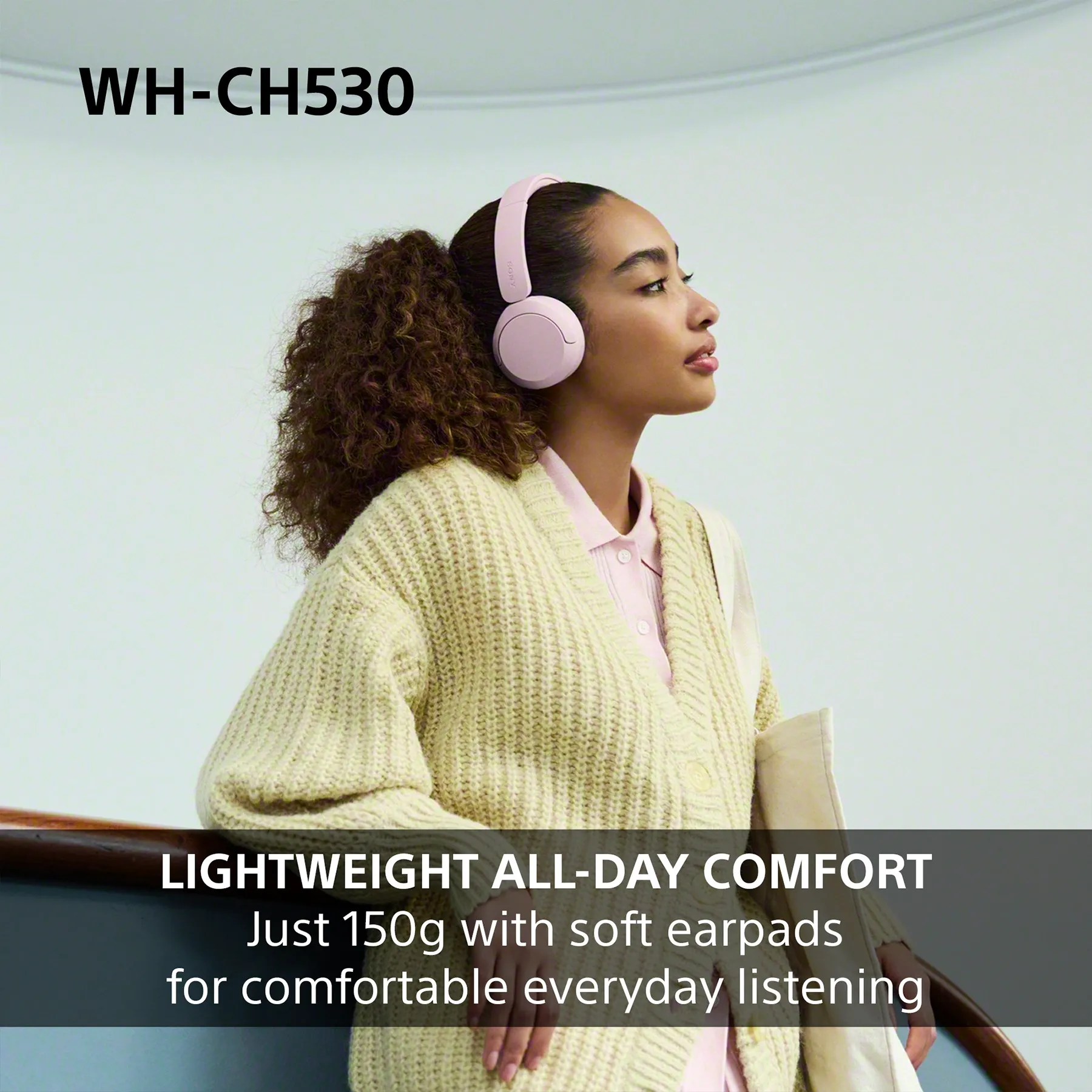Sony WH-CH530 Wireless On-ear Headphones, Black