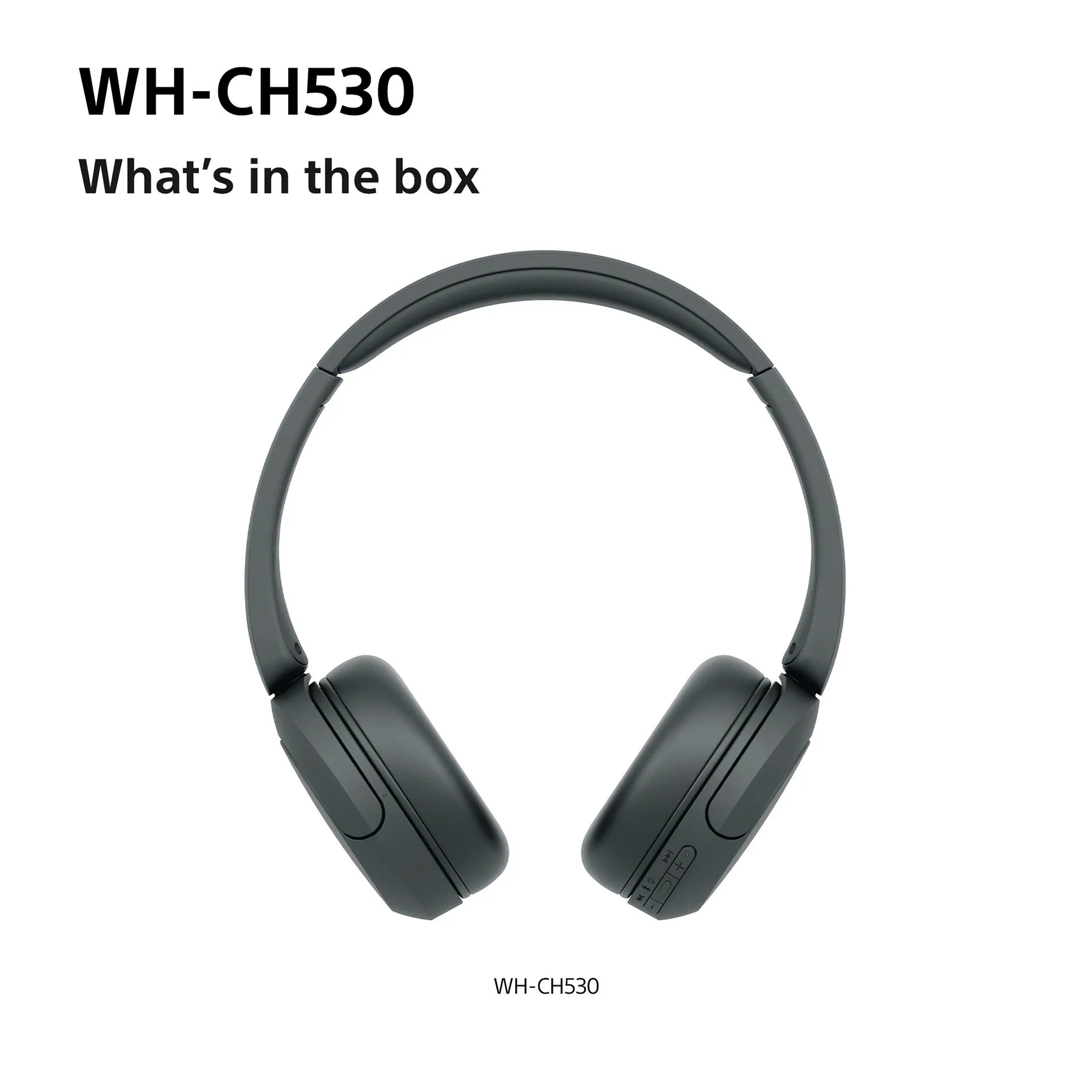 Sony WH-CH530 Wireless On-ear Headphones, Black