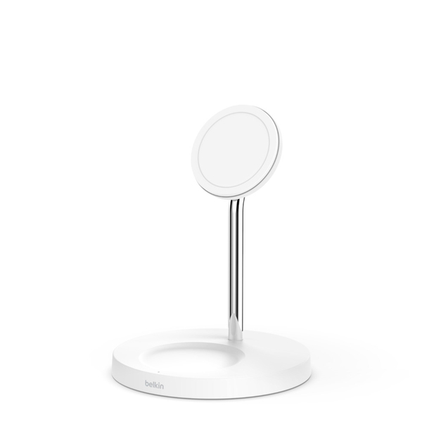 BOOST CHARGE PRO MagSafe 2-in-1 Wireless Charger Stand, Whit