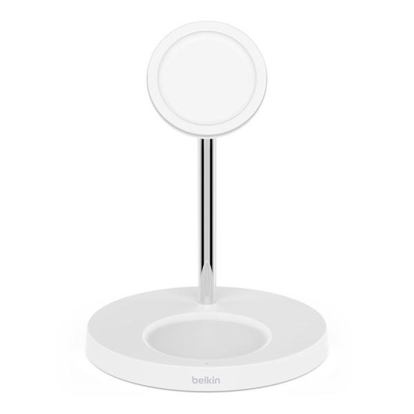 BOOST CHARGE PRO MagSafe 2-in-1 Wireless Charger Stand, Whit