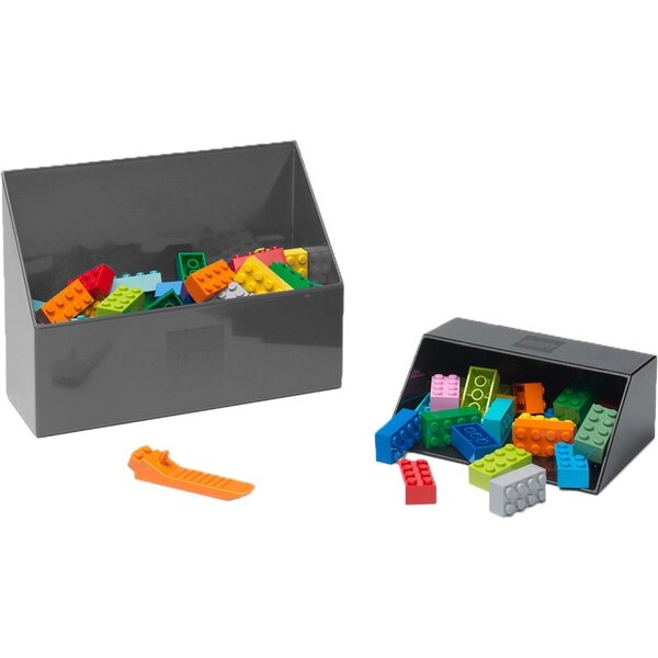 Room Copenhagen LEGO brick shovel set of 2 , storage box (grey)