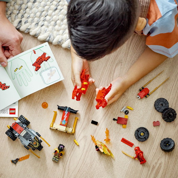 Lego Ninjago Pursuit with Kai's Speedster and Ras' Motorbike Construction Toy 71789