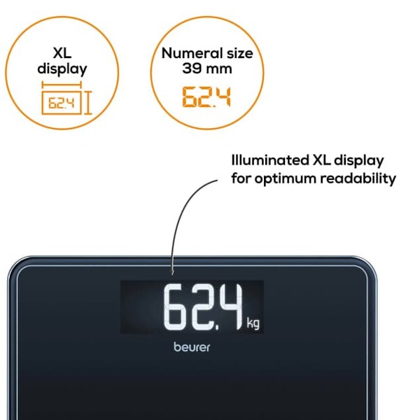 Beurer GS 400 Signature Line Bathroom Scale, White, 200 kg