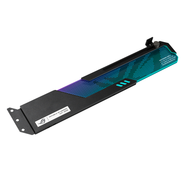 ASUS ROG Wingwall Graphics Card Holder Aura Sync RGB lighting Aluminum structure Universal GPU Support