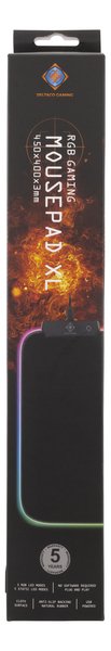Deltaco GAM-066 RGB - gaming musmatta, 450x400 mm, Svart