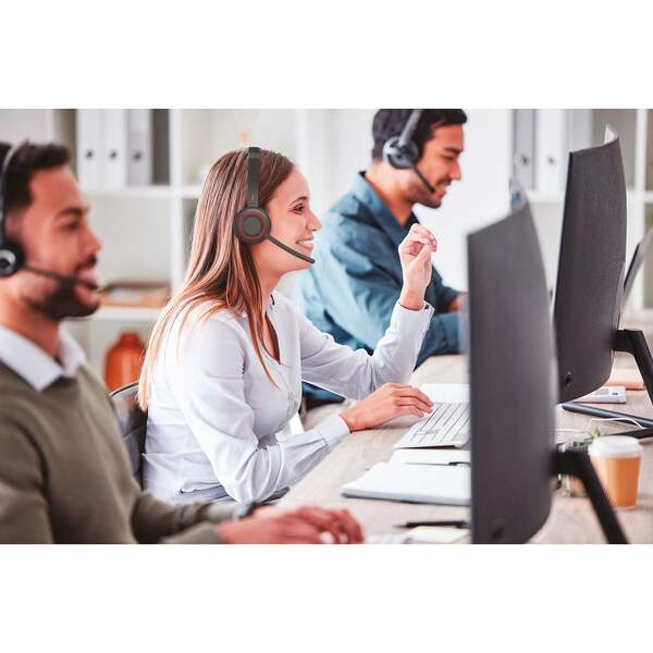 Mixx B20m Wireless Mono Headset with Charging Station, Black