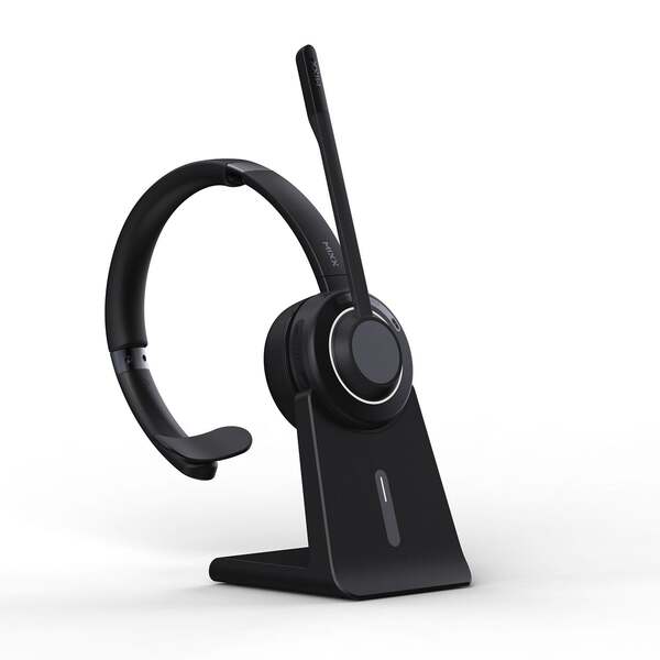 Mixx B20m Wireless Mono Headset with Charging Station, Black