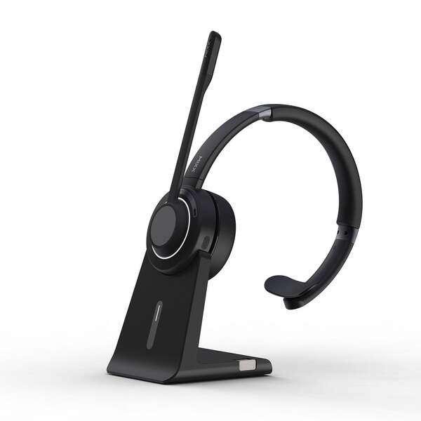 Mixx B20m Wireless Mono Headset with Charging Station, Black