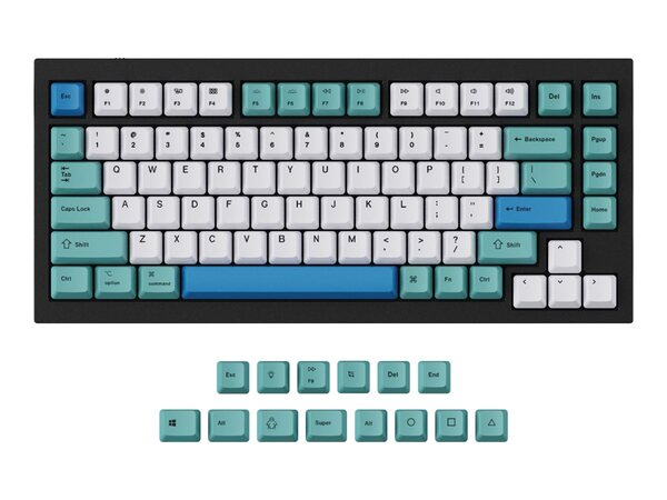 Keychron Q1/Q2/K2 PBT Keycaps -n&auml;pp&auml;inhatut, Iceberg