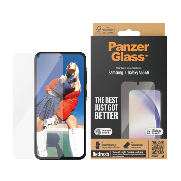 PANZERGLASS SAMSUNG - GALAXY A55 5G UWF W. EASYALIGNER