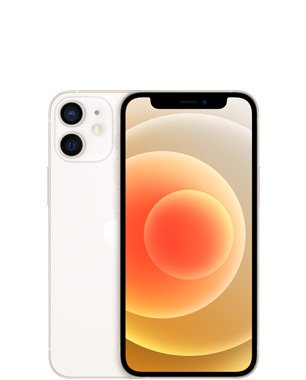 Kunnostettu iPhone 12 Mini 64 Gt, valkoinen (Hyv&auml; kunto, uusi akku)