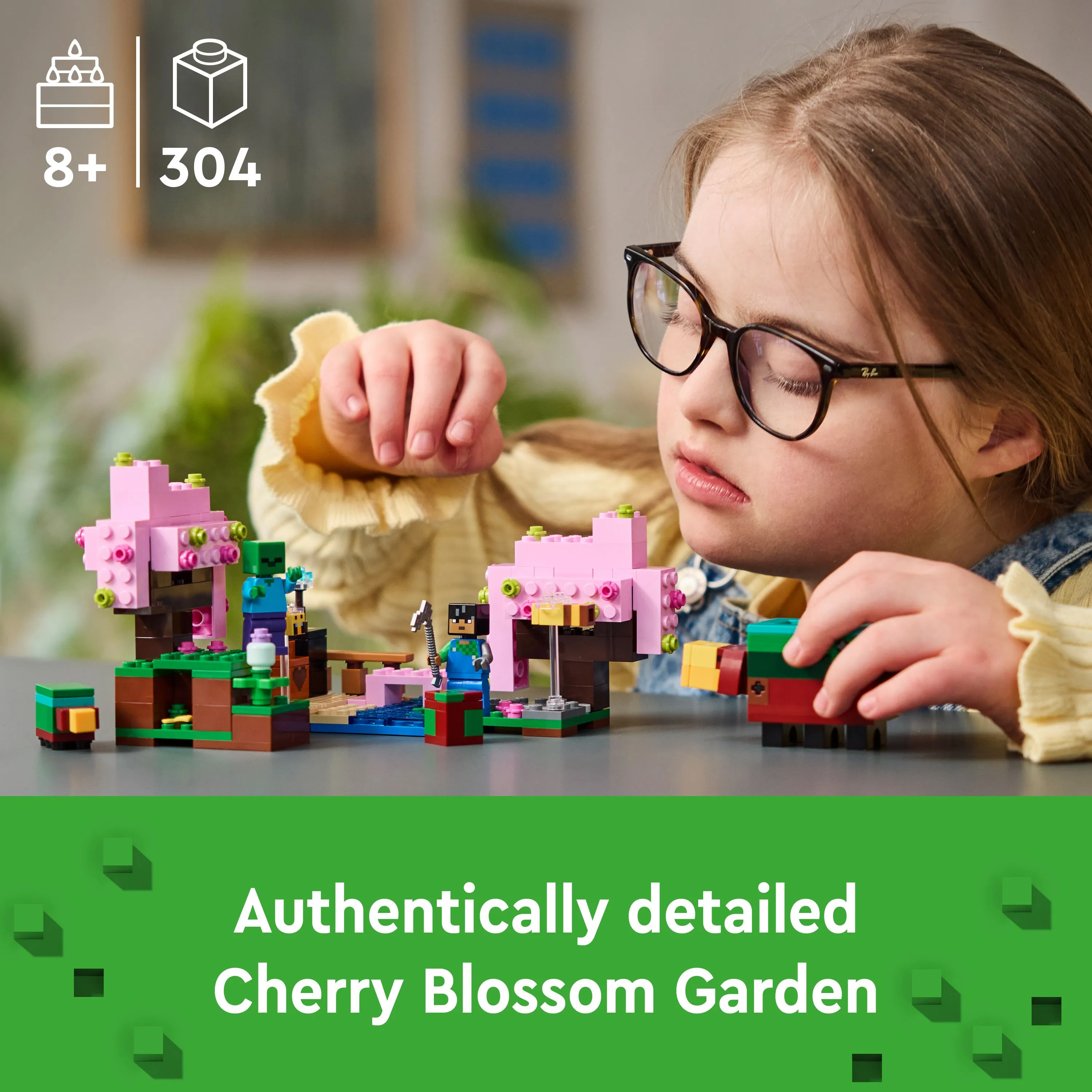 LEGO Minecraft Blooming Cherry Blossom Garden 21260
