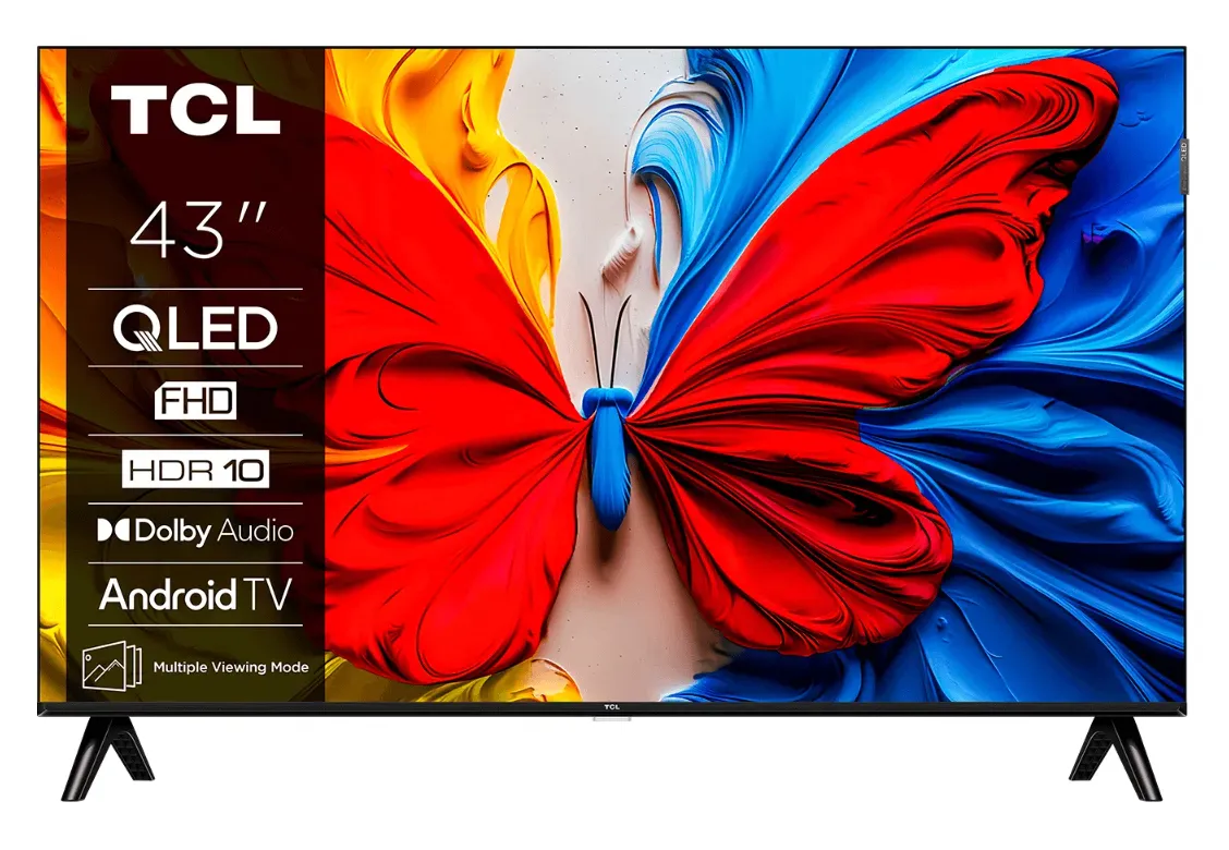 TCL 43V5C 43&quot; 4K QLED Google TV, 60Hz, HDR10