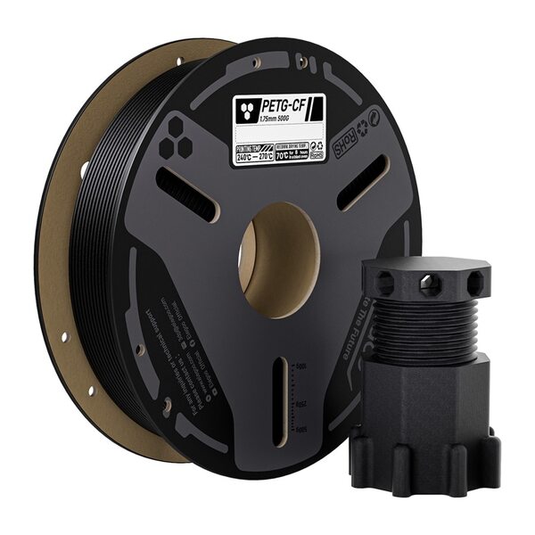 ELEGOO PETG-CF 1.75 mm, 500 g -3D-tulostusfilamentti, musta
