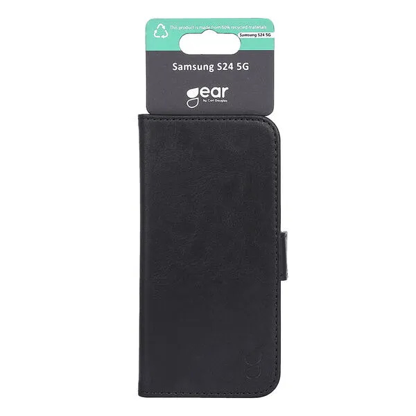 GEAR Wallet, Galaxy S24 - Wallet Case, Black