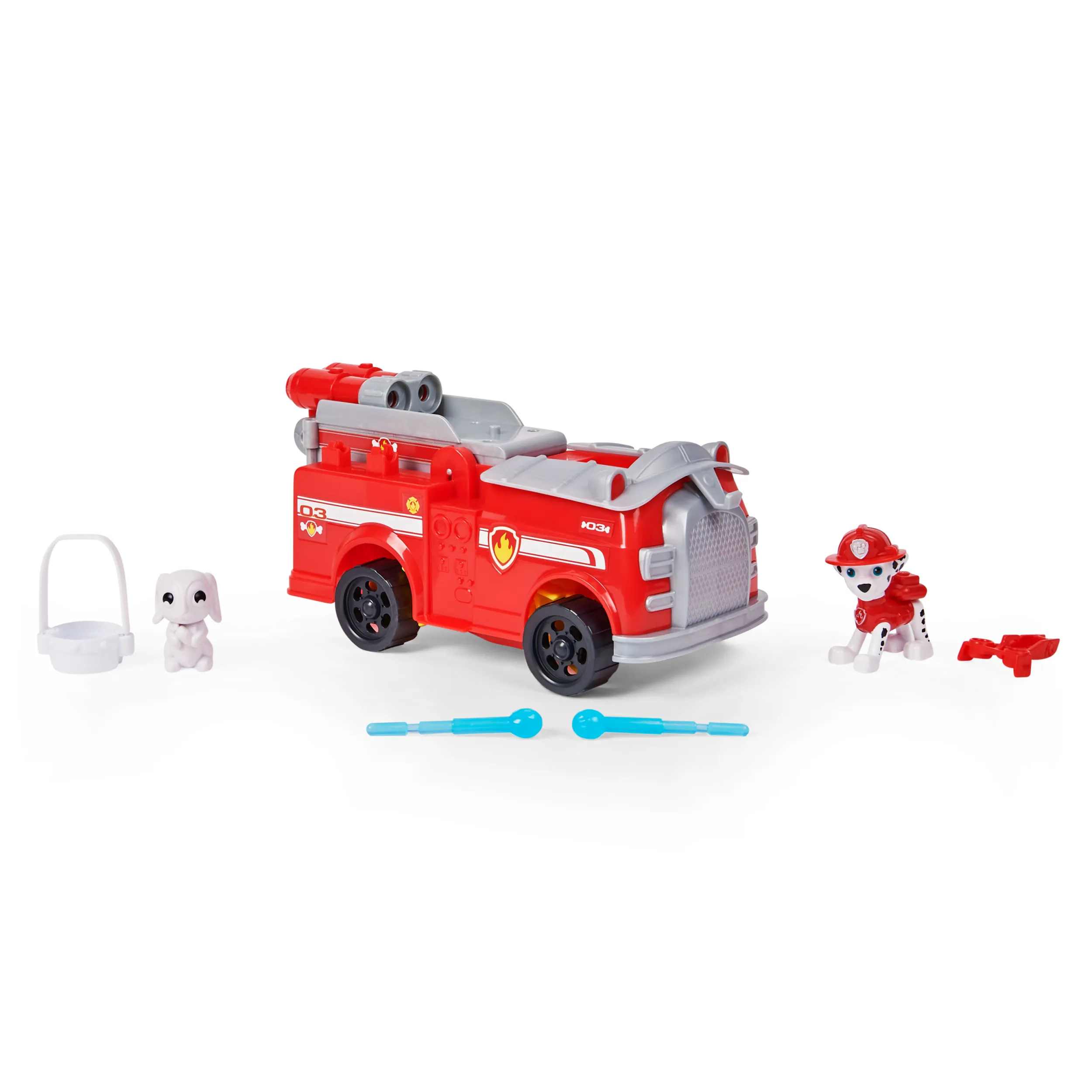 Spin Master Paw Patrol Marshalls Rise and Rescue Convertible Toy Car Toy Vehicle (Red/White, Includes Action Figures and Accessories) 6063638