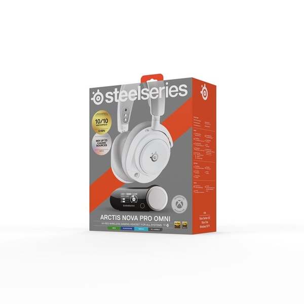 SteelSeries Arctis Nova Pro Omni Wireless Gaming Headset, White