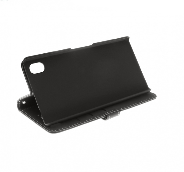Insmat Flip Case, Sony Xperia M4 Aqua - Wallet Case, Black