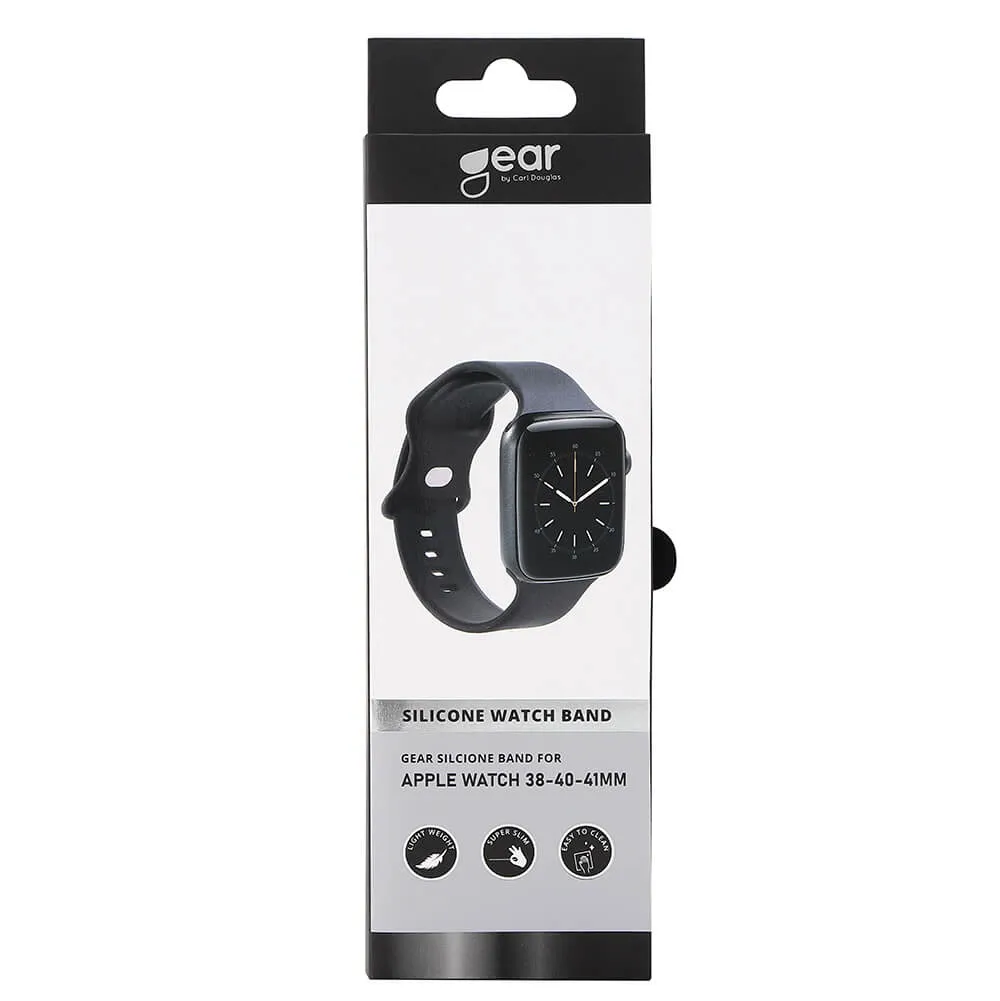 GEAR Watch Band Silicone BLACK Apple Watch 38/40/41mm