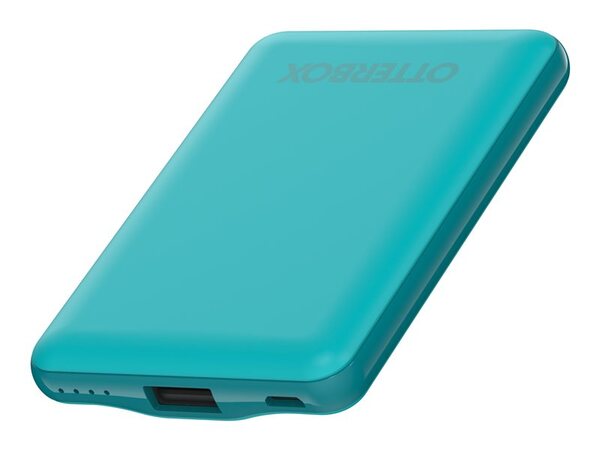 OtterBox Standard Mobile Charging Kit - Virtapankki - 5000 mAh - 10.5 watt - 2.1 A - Apple Fast Charge, FC (USB) - johdossa: Micro-USB, USB, USB-C - nekunsinine