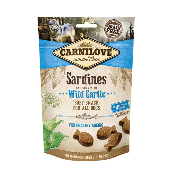 Carnilove Semi Moist Snack Sardines Enriched With Wild Garlic, 200 g