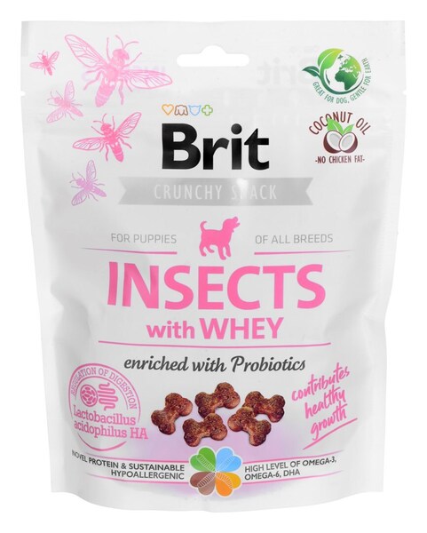 Brit Care Dog Crunchy Cracker Insects with Whey, All life stages, Sensitive, 200 g