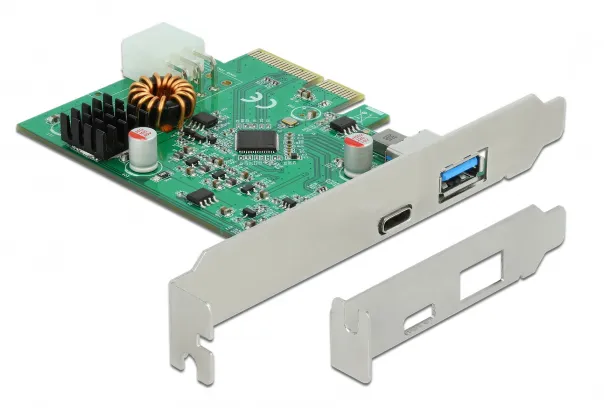Delock PCI Express x4 Card to 1 x external USB Type-C female with PD