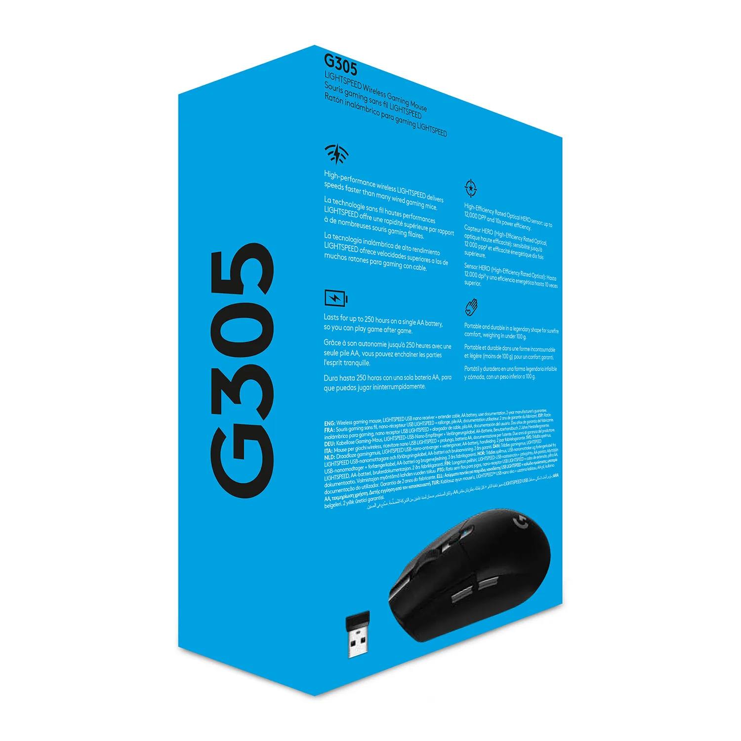 Logitech G305 Lightspeed -langaton pelihiiri, musta