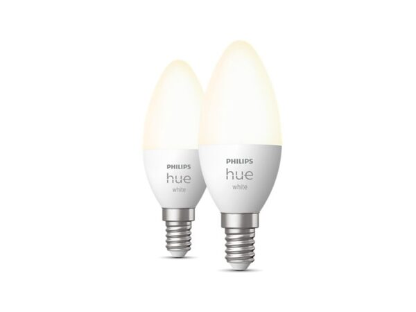 Philips Hue White Candle, E14 - smart bulb, 2-pack
