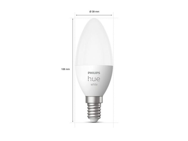 Philips Hue White Candle, E14 - smart bulb, 2-pack