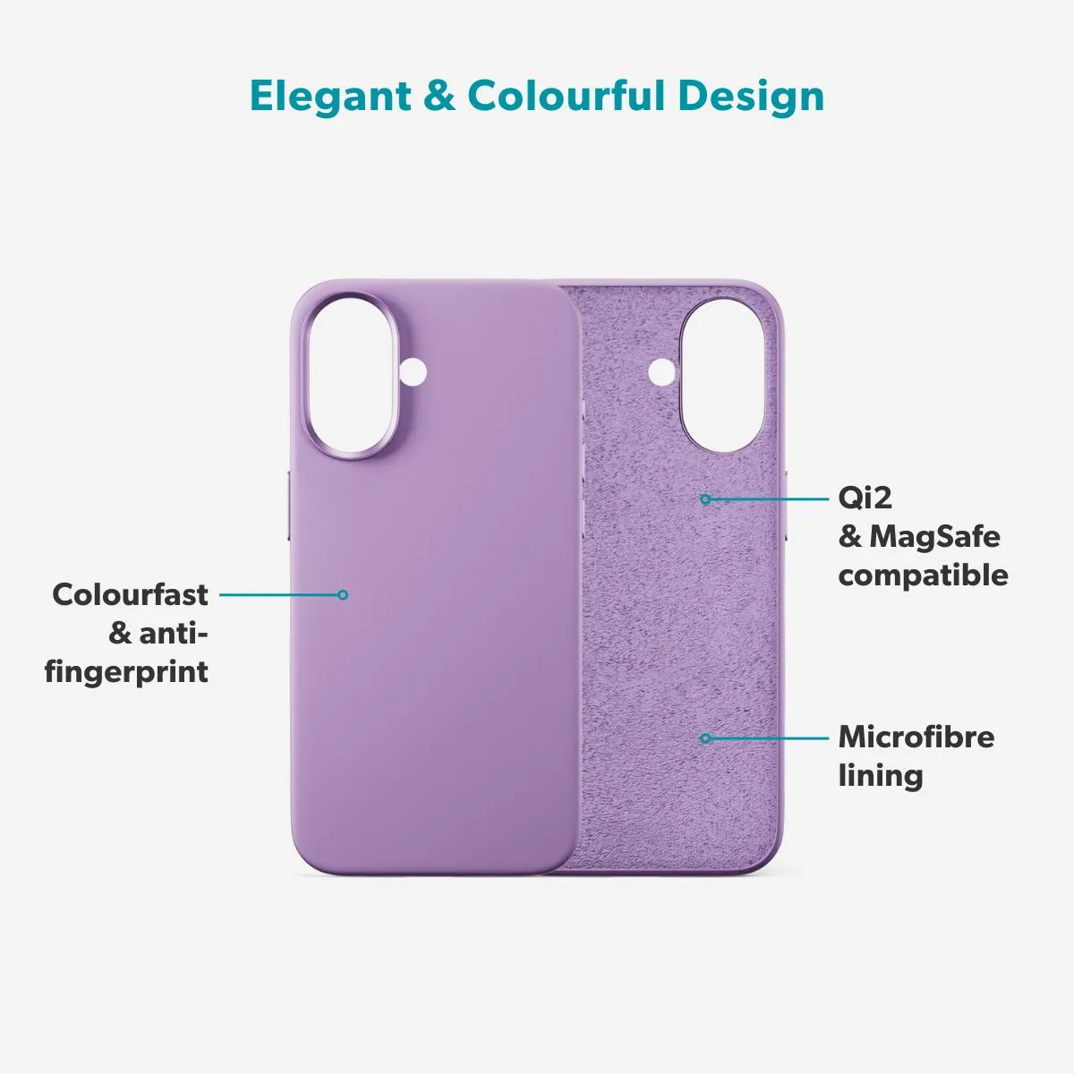 Epico Silicone Pro Mag+ Case iPhone 17 Qi2  &amp;  MagSafe kompatibel, violet