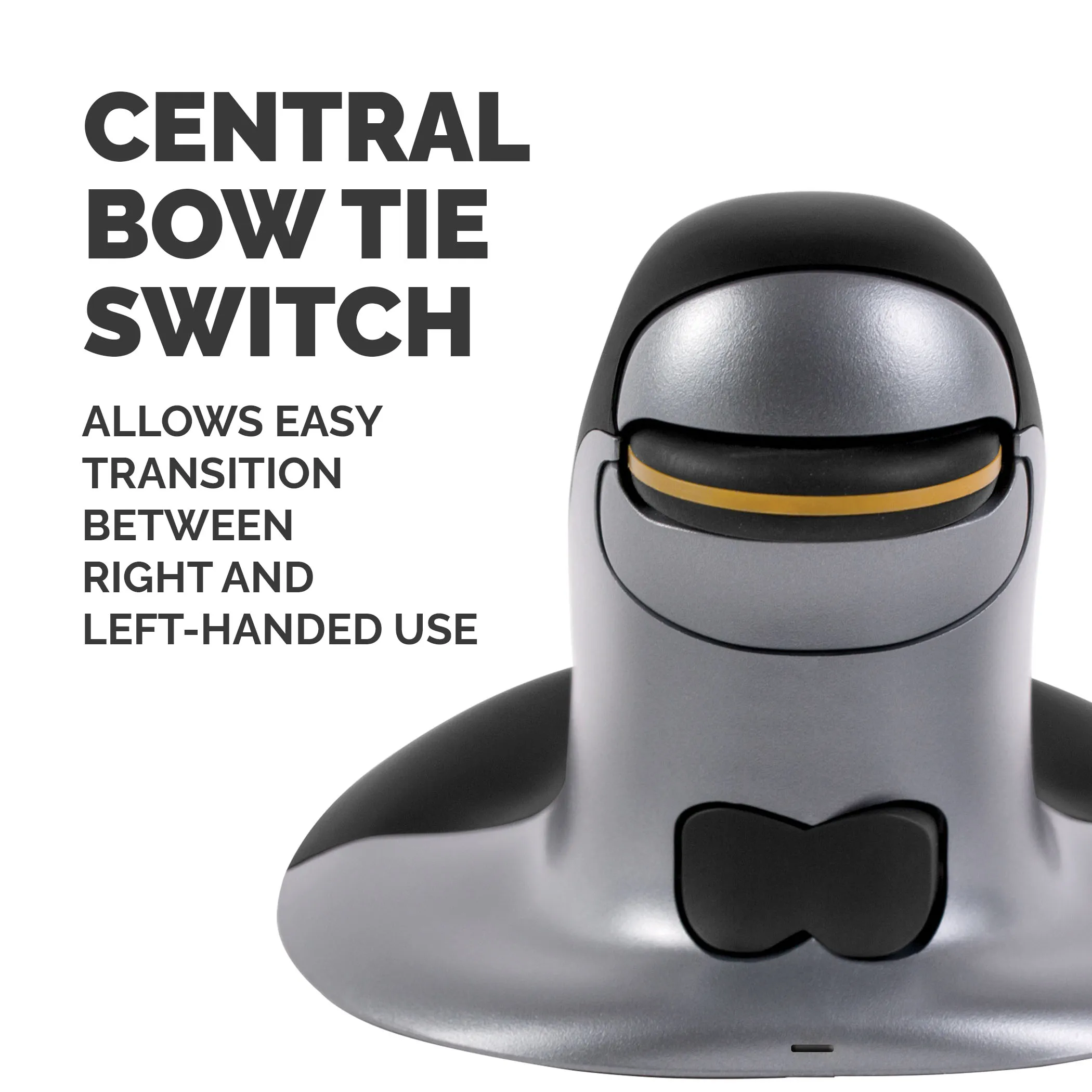 Fellowes Penguin Medium Wireless Ergonomic Mouse, Black