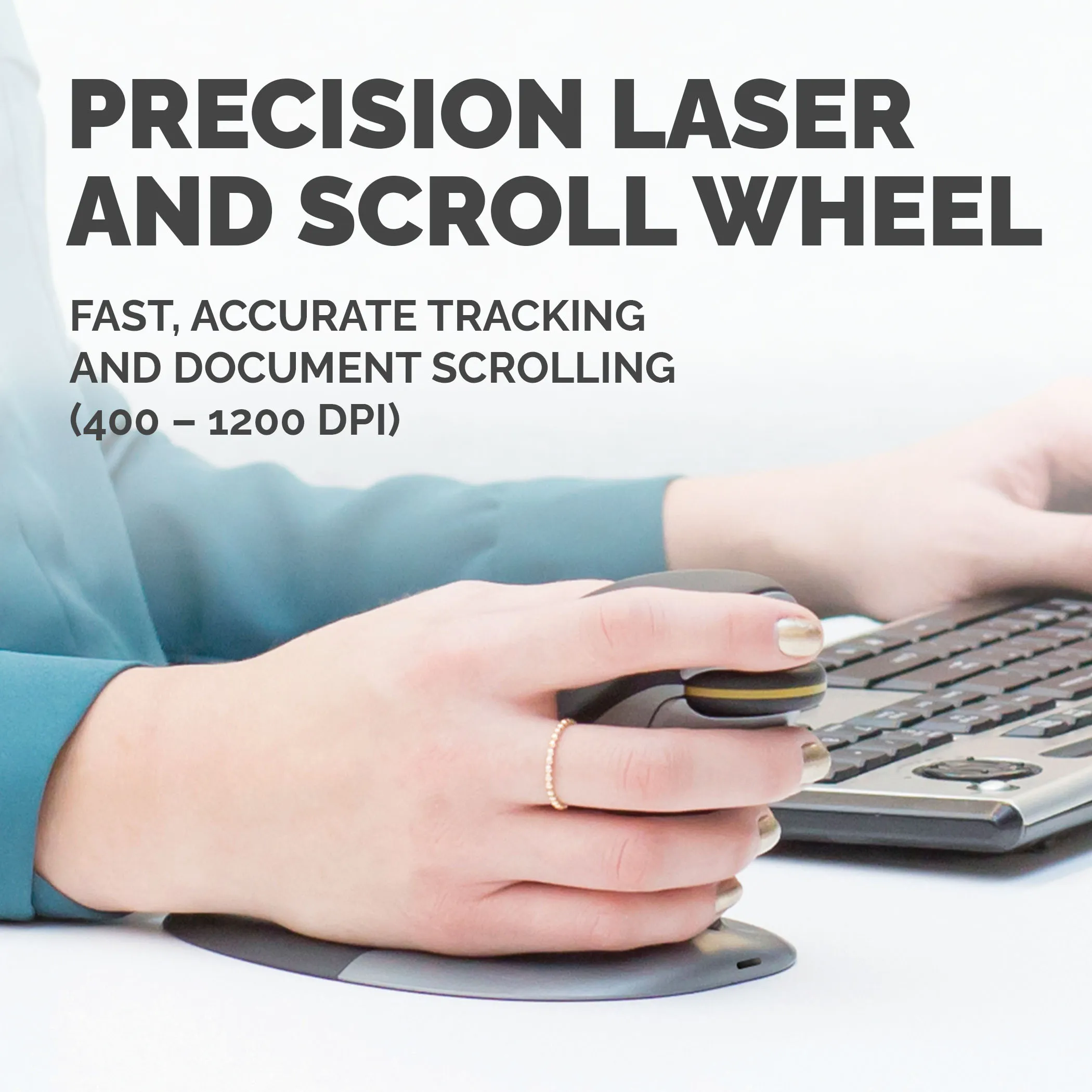 Fellowes Penguin Medium Wireless Ergonomic Mouse, Black