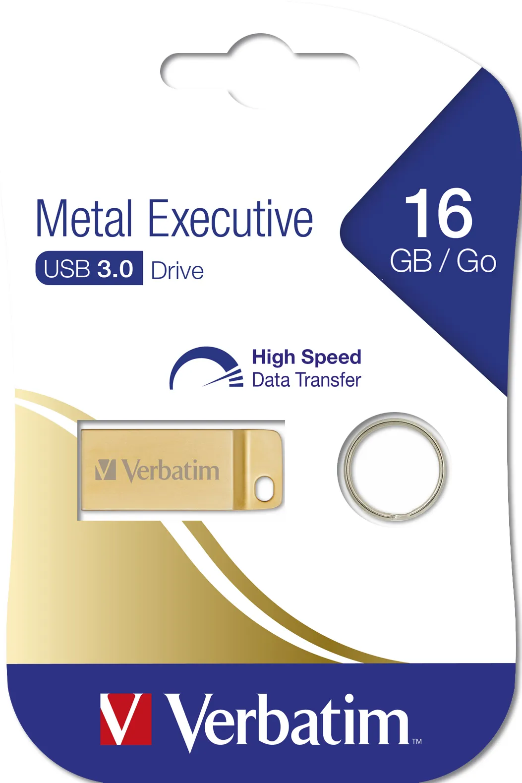 Verbatim Store 'n' Go Metal Executive USB 3.2 Gen 1 16GB memory stick, Gold