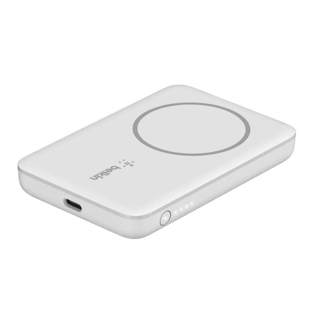 Magnetic Wireless Power Bank (2,500 mAh), White