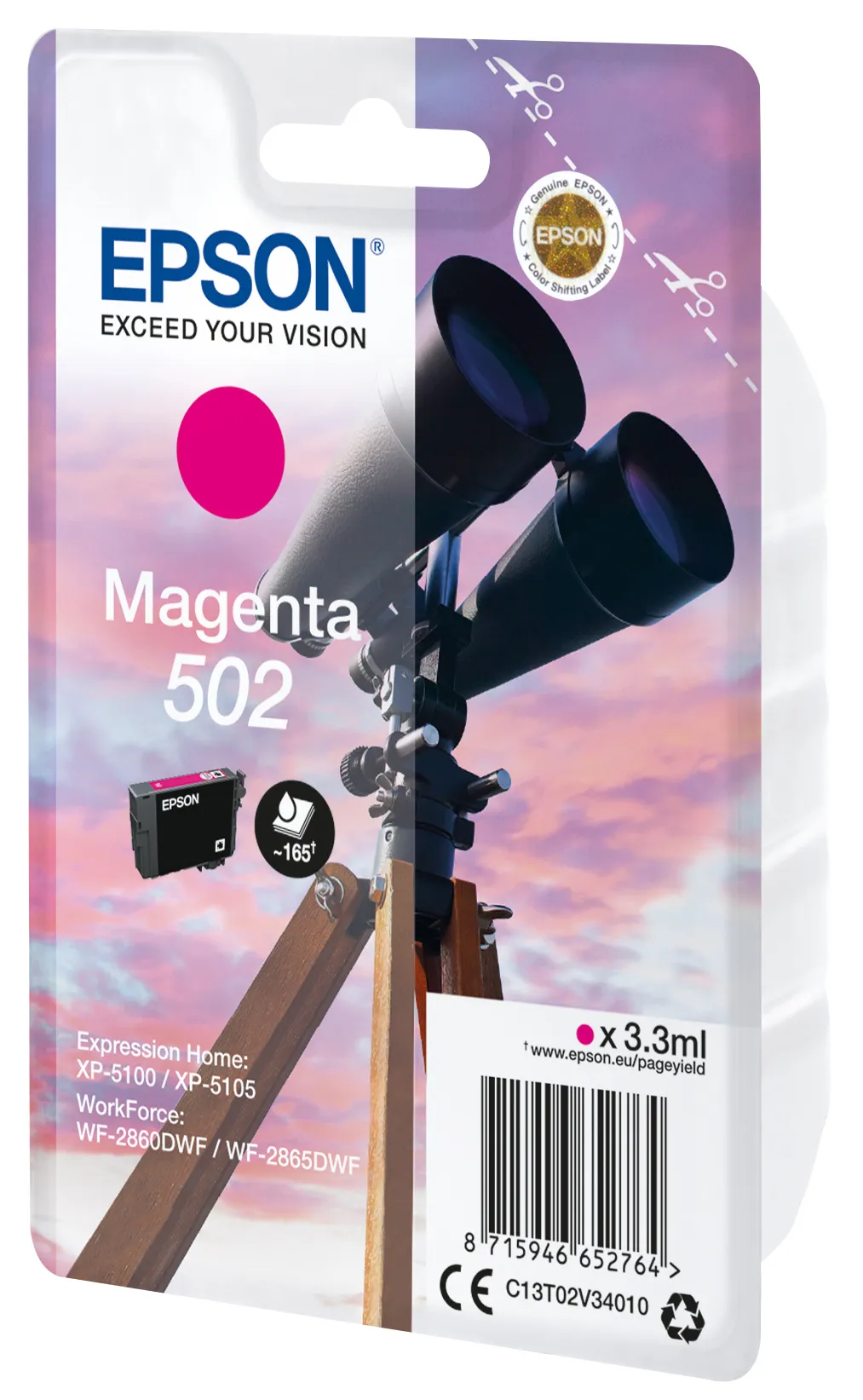 Epson 502 Ink cartridge, 3.3 ml, Magenta