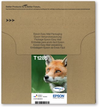 Epson T1285 Easy Mail Packaging - 4 pakettia - musta, keltainen, sinivihre&auml;, magenta - alkuper&auml;inen - laatikko - mustepatruuna malleihin Stylus S22, SX230, SX23