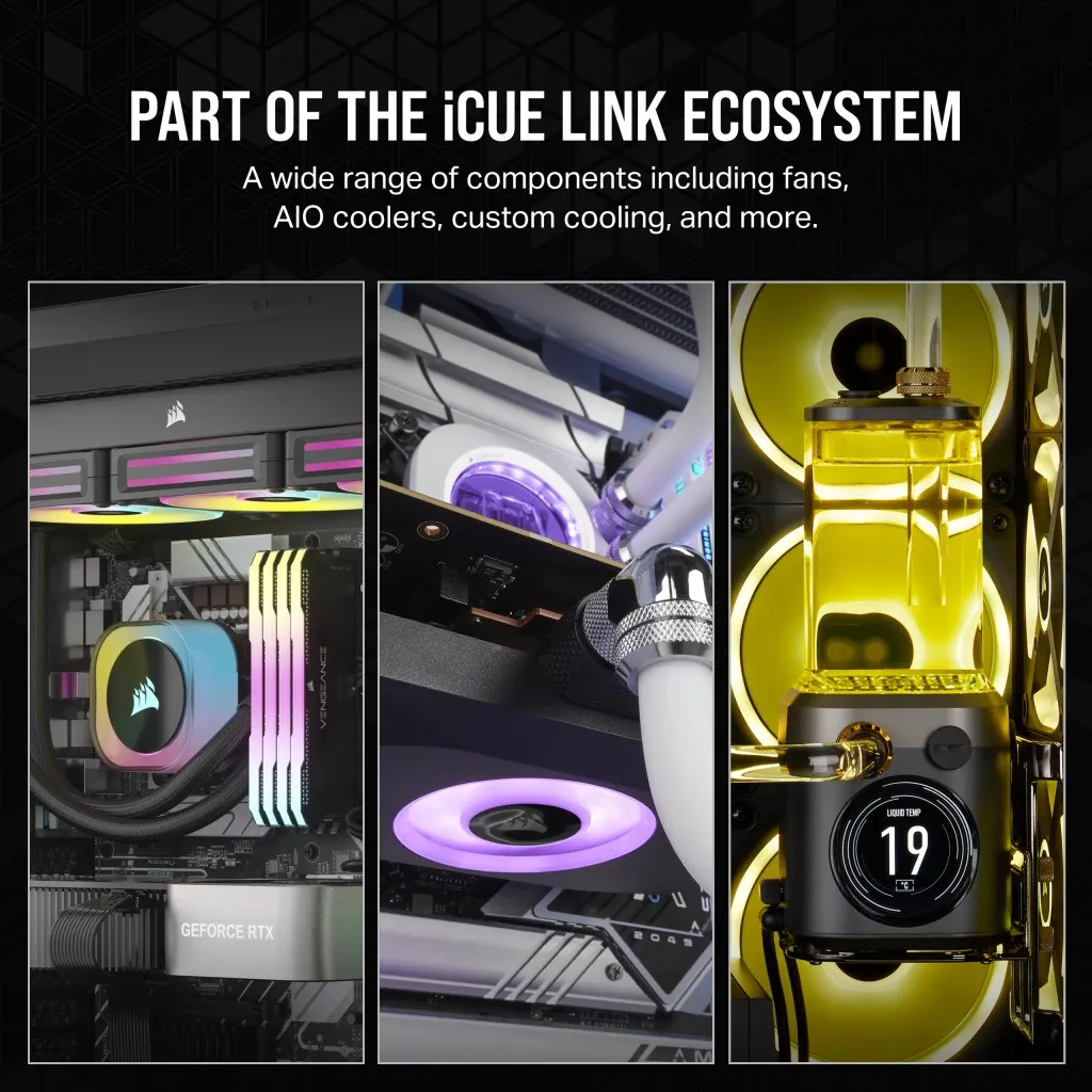 CORSAIR iCUE LINK RX120 RGB -case fan, White, 120mm, PWM