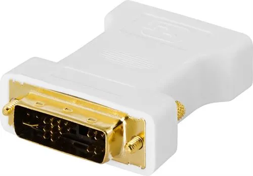 DELTACO DVI-sovitin, analoginen DVI - analoginen VGA, u-n, valkoinen