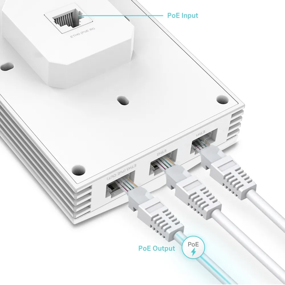 TP-Link Omada EAP655 Wall, AX3000, Wi-Fi 6 - accesspunkt