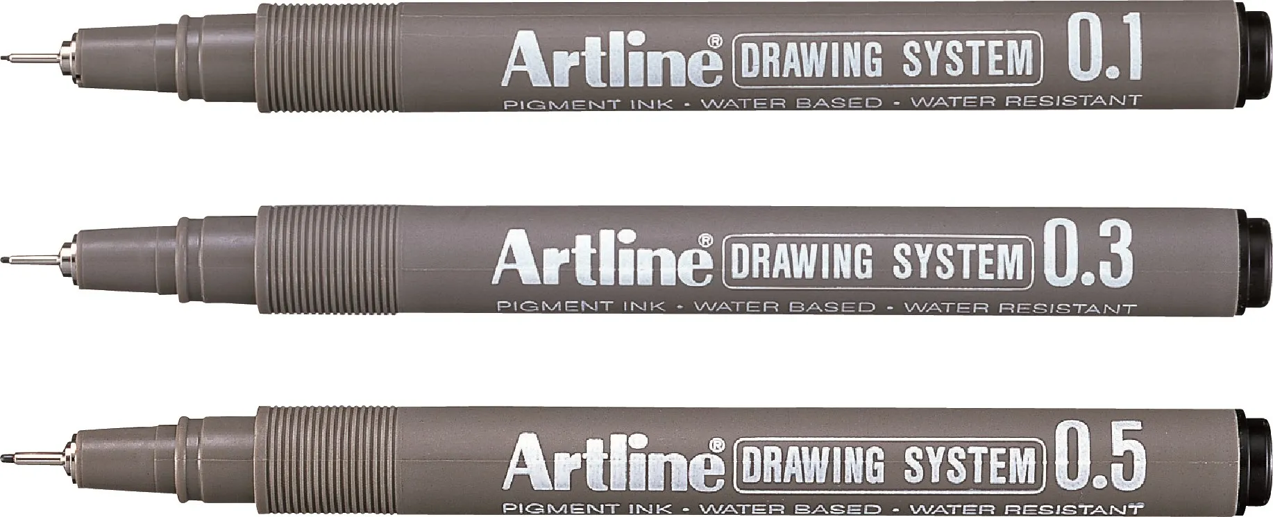 Artline 230/3W1 0.1/0.3/0.5 mm - 3-pack, musta