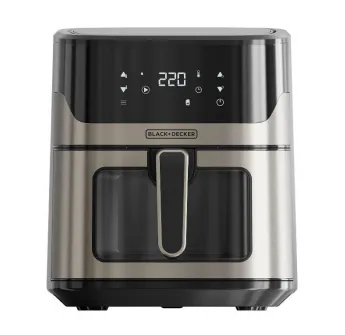 BLACK+DECKER Air Fryer 1600W - airfryer, grey, 6.5l