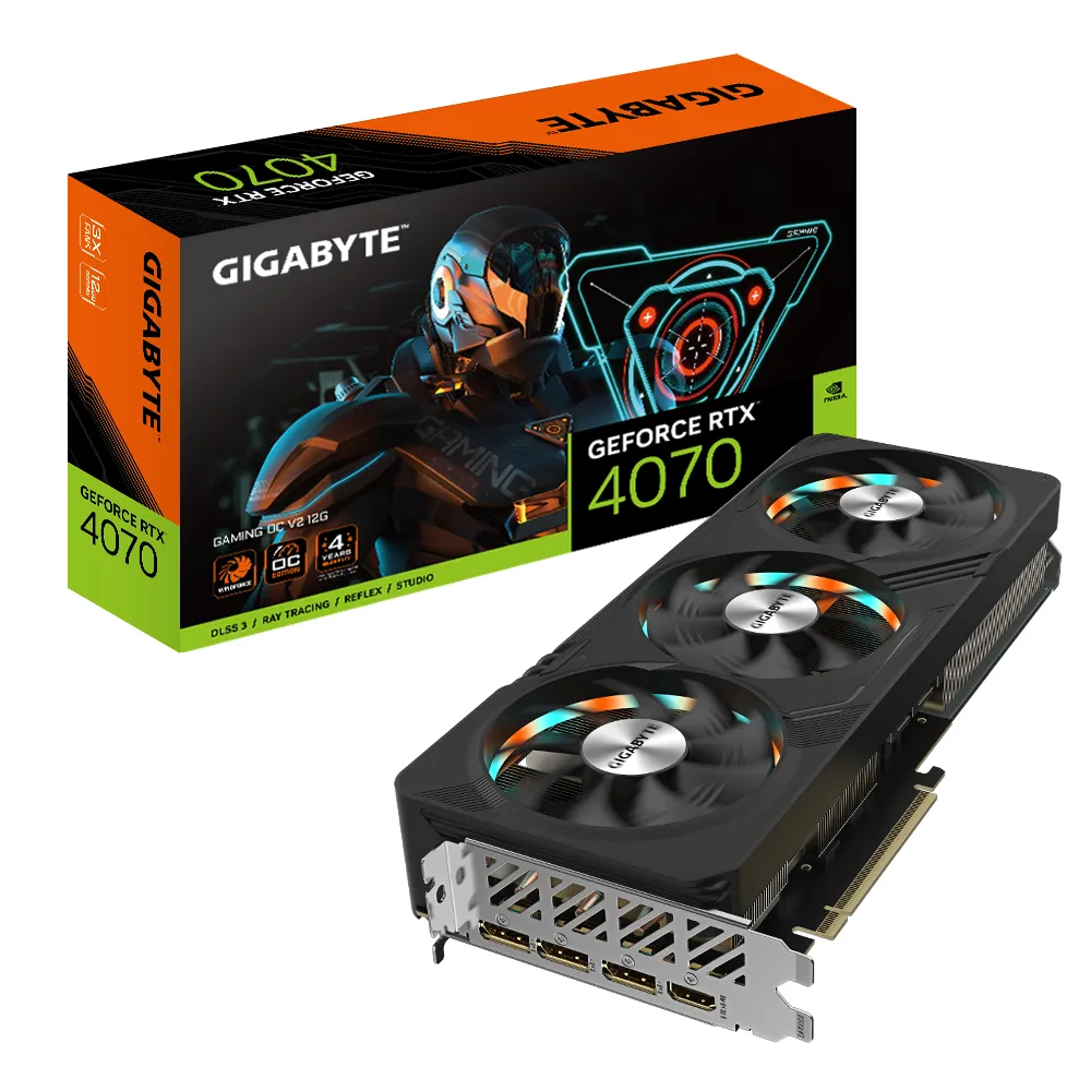 Gigabyte GeForce RTX 4070 Gaming OC V2 -n&auml;yt&ouml;nohjain