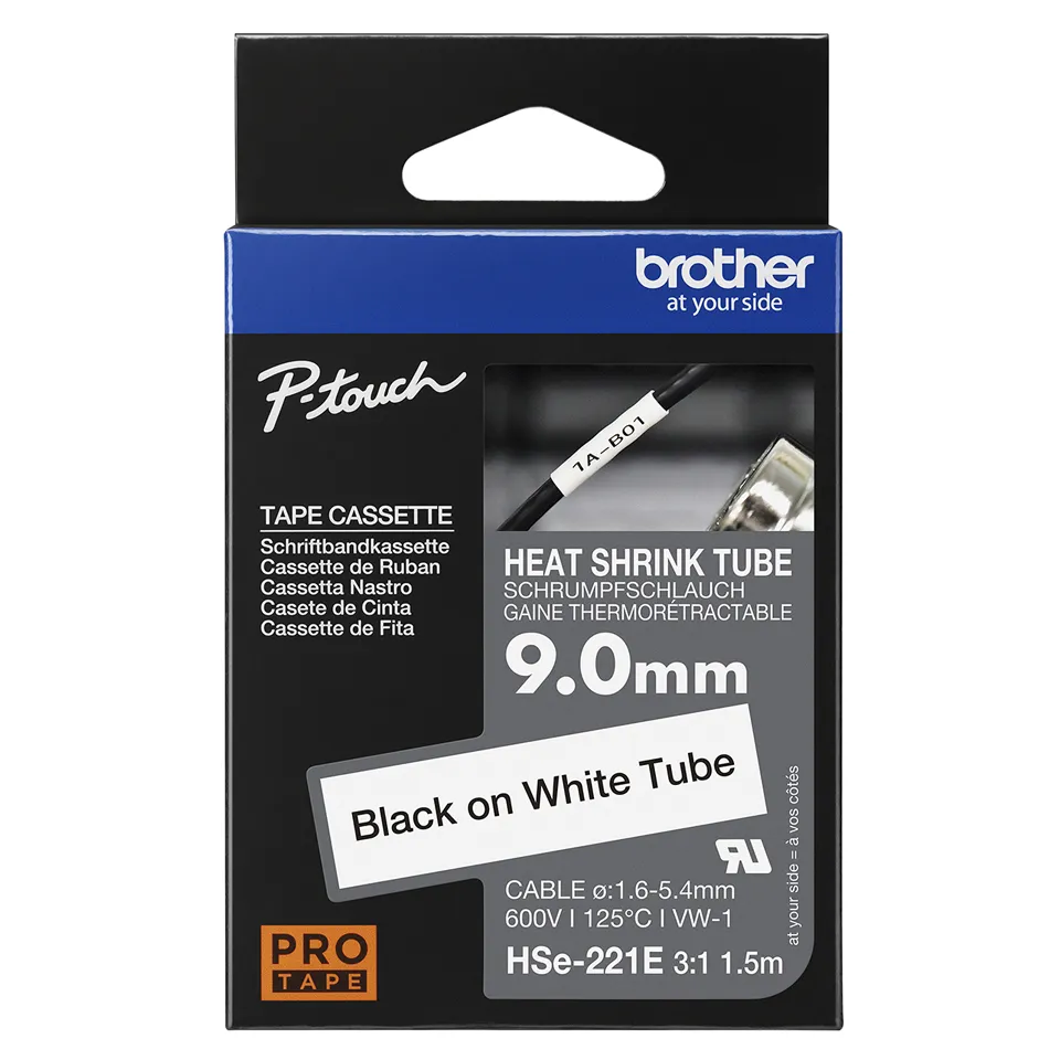 BROTHER B-ON-W HEAT SHRINK TUBE 9MM